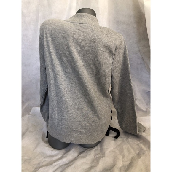 BEBE SPORT GREY SWEATSHIRT WITH BLACK SIDE LACING - Picture 4 of 4